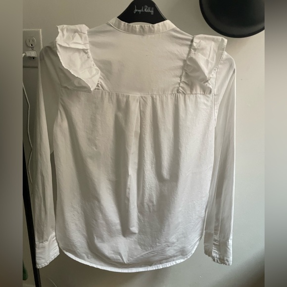 Ruffled white cotton shirt - Picture 2 of 3